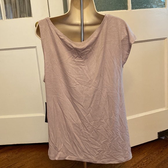 NWT SAVVI MD Light Muted Purple (Cloud Grey) Asymmetrical DARCY Top - Picture 9 of 15